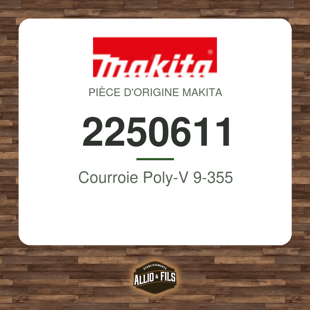 Courroie Poly-V 9-355 - Makita 2250611