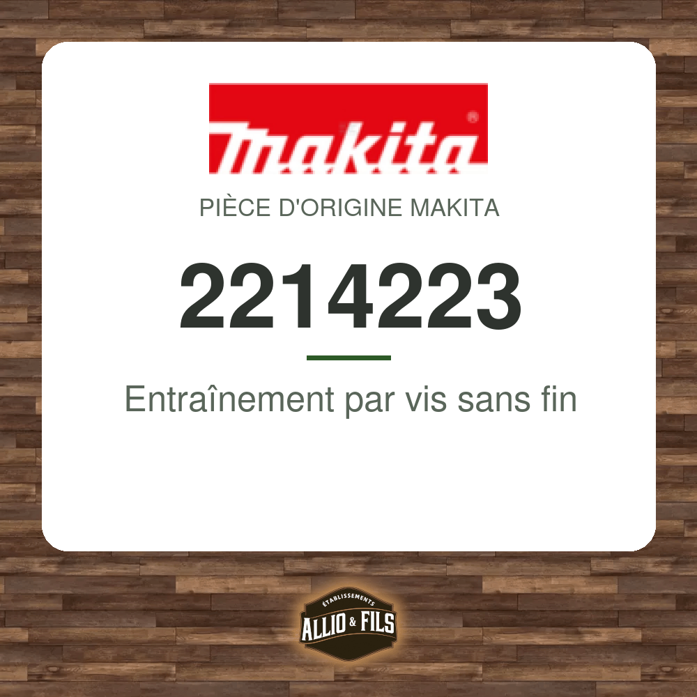 Entraînement par vis sans fin - Makita 2214223