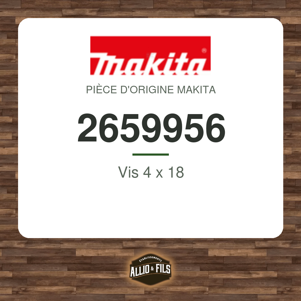 Vis 4 x 18 - Makita 2659956
