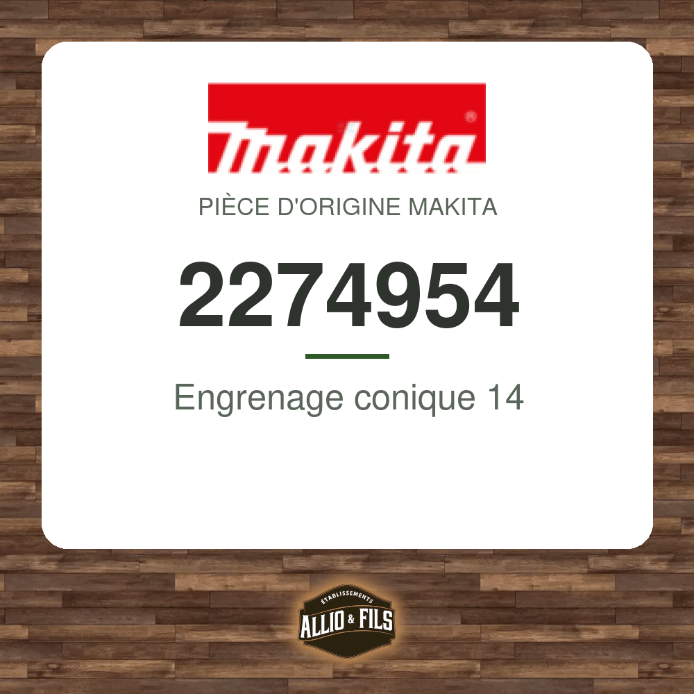 Engrenage conique 14 - Makita 2274954
