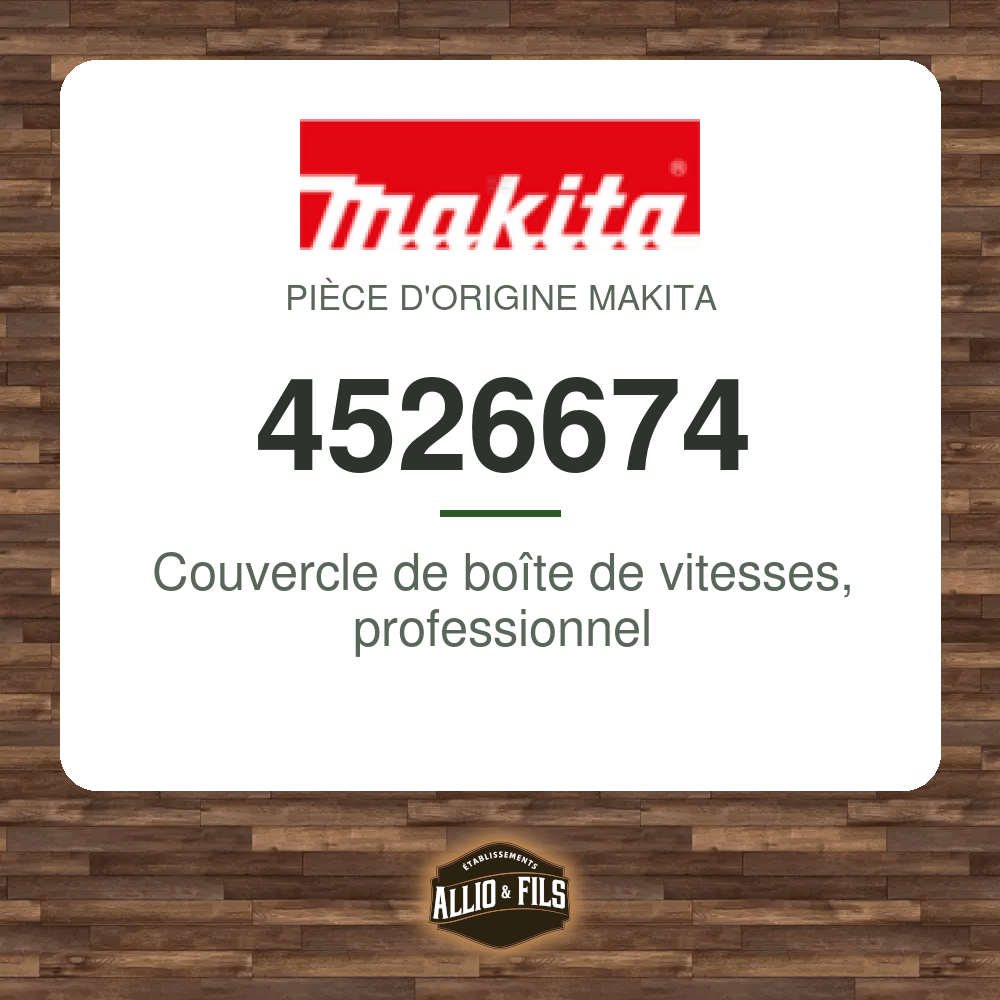 Couvercle de boîte de vitesses, professionnel - Makita 4526674