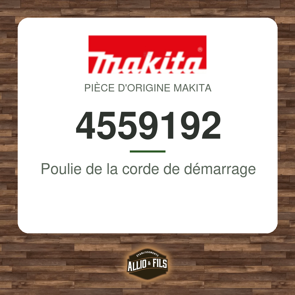 Poulie de la corde de démarrage - Makita 4559192