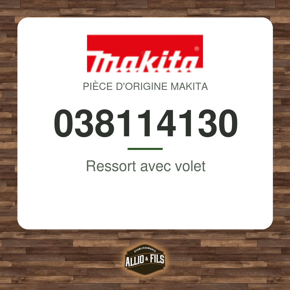 Ressort avec volet - Makita 038114130