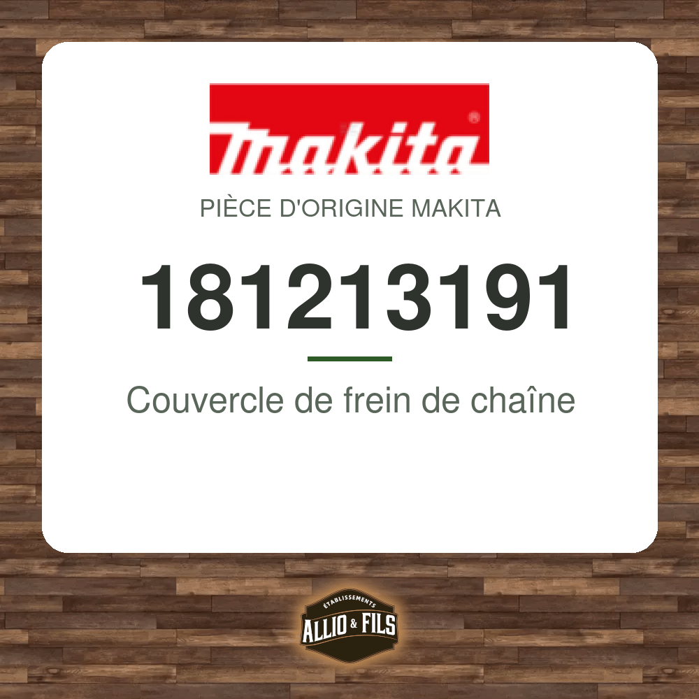 Couvercle de frein de chaîne - Makita 181213191