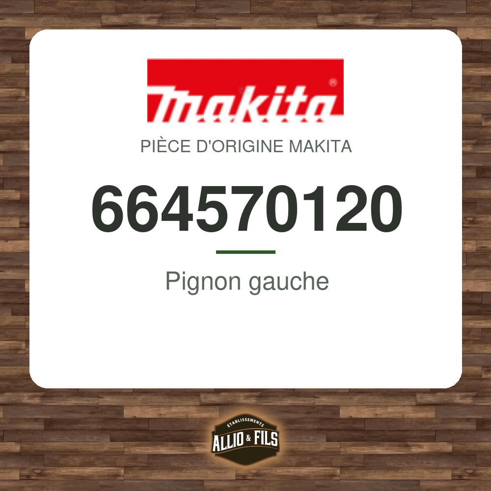 Pignon gauche - Makita 664570120