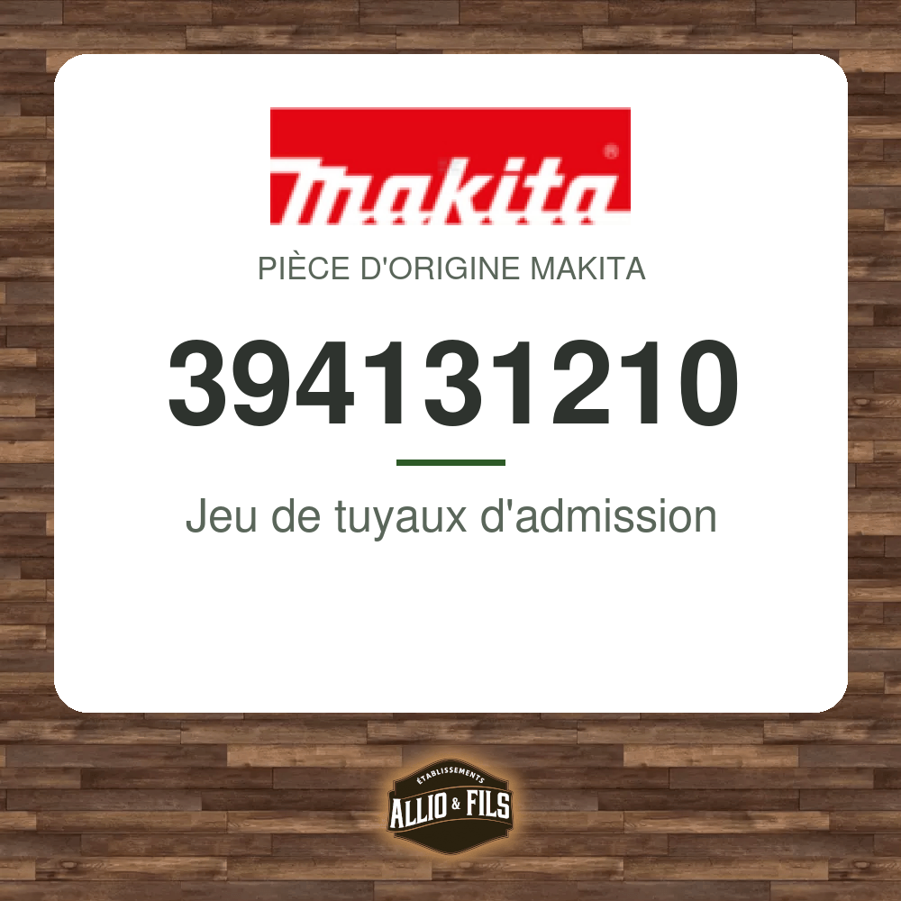 Jeu de tuyaux d'admission - Makita 394131210