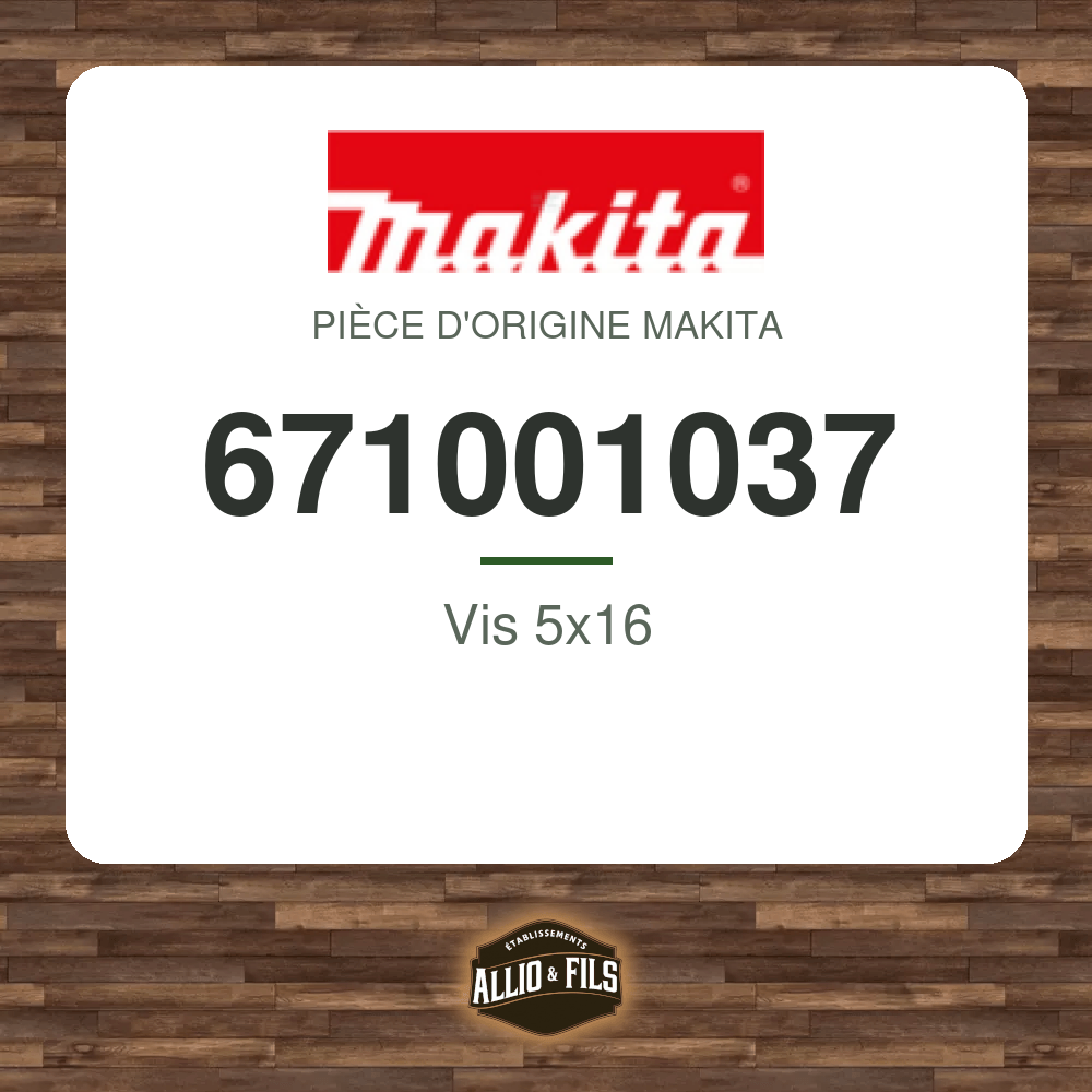 Vis 5x16 - Makita 671001037