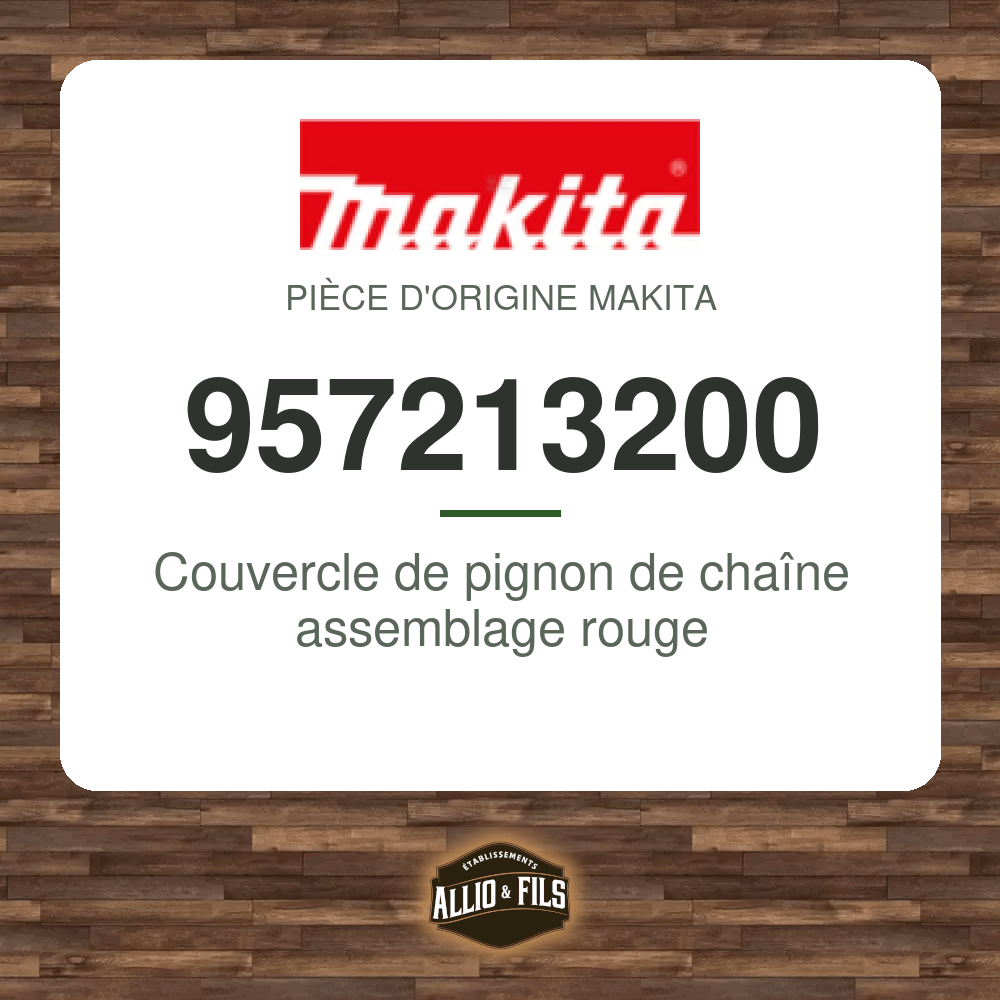 Couvercle de pignon de chaîne assemblage rouge - Makita 957213200