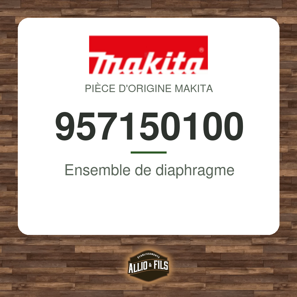 Ensemble de diaphragme - Makita 957150100