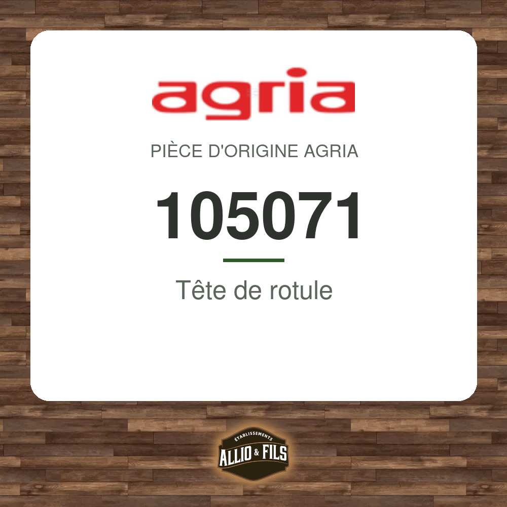Tête de rotule - Agria 105071
