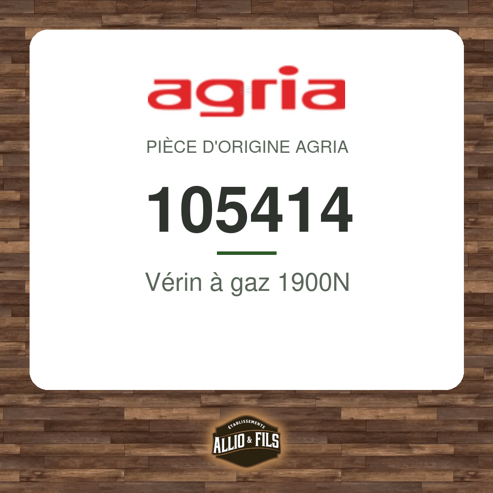 Vérin à gaz 1900N - Agria 105414