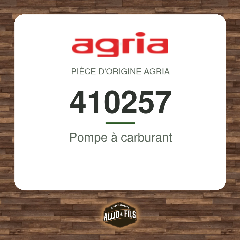 Pompe à carburant - Agria 410257