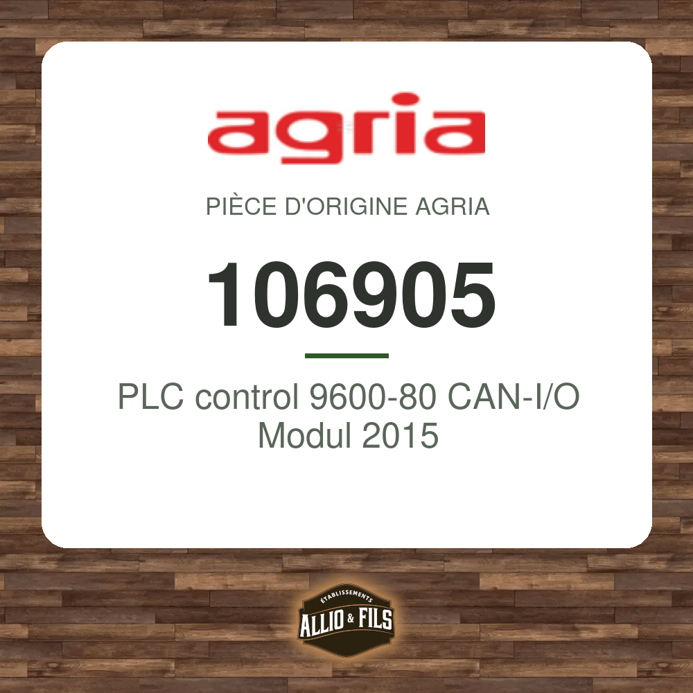 PLC control 9600-80 CAN-I/O Modul 2015 - Agria 106905