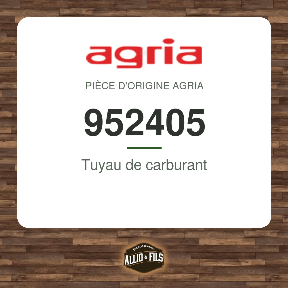 Tuyau de carburant - Agria 952405