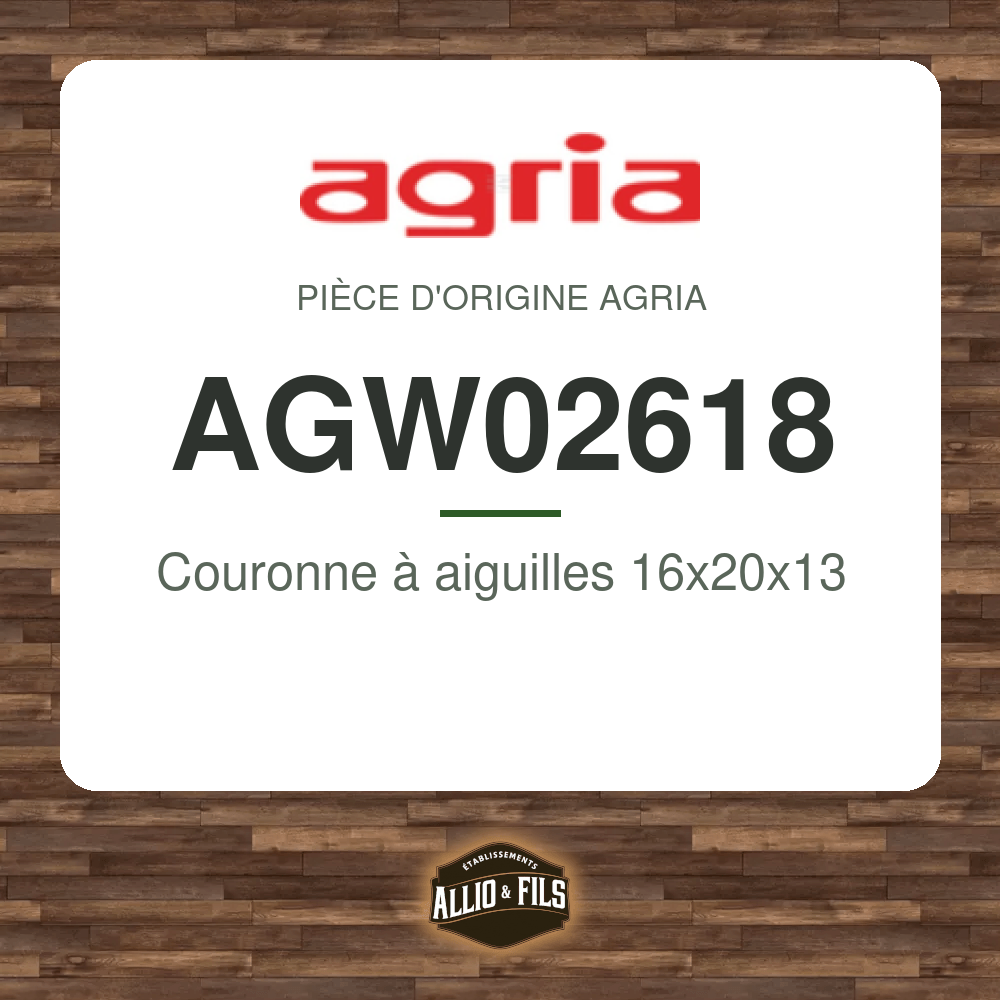 Couronne à aiguilles 16x20x13 - Agria AGW02618
