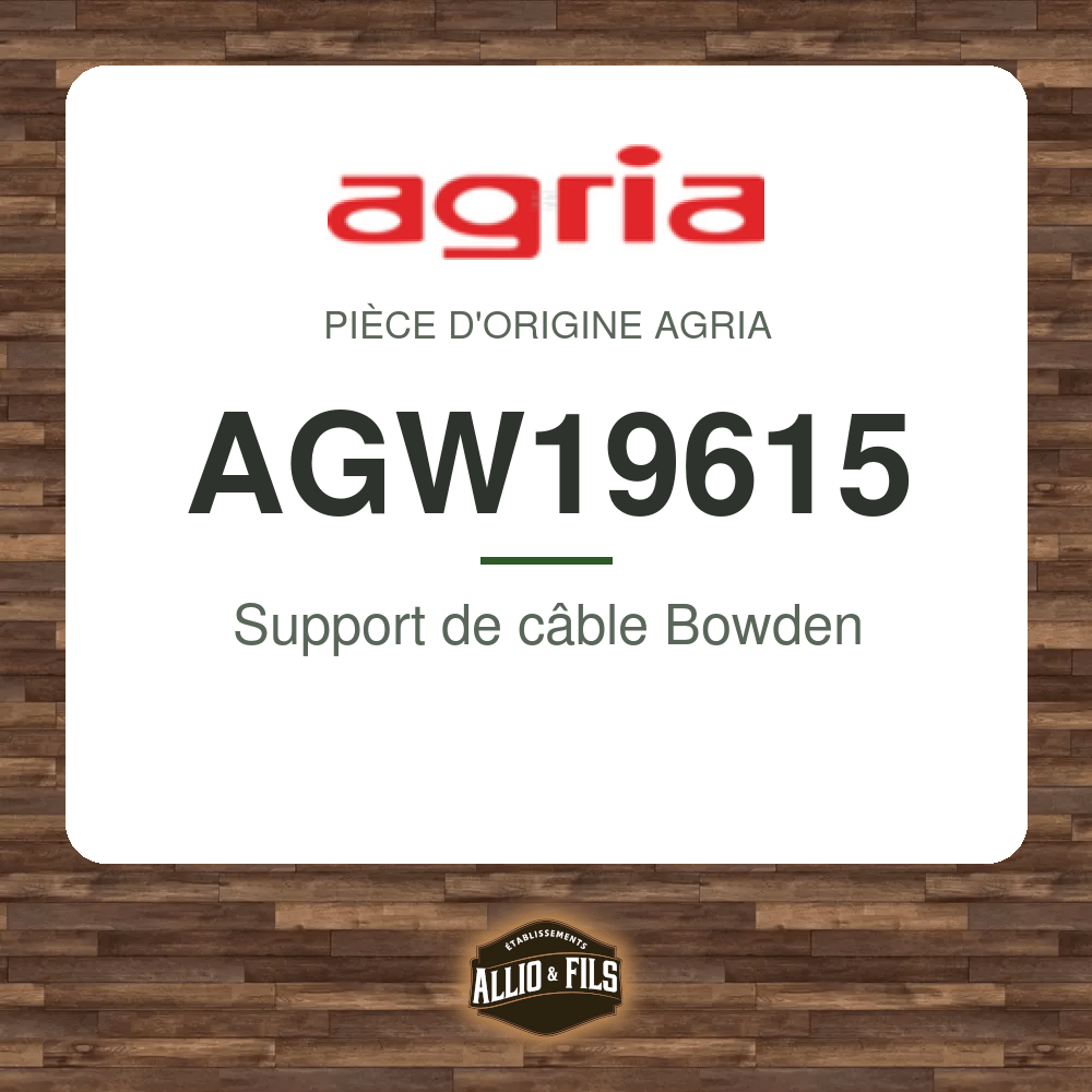 Support de câble Bowden - Agria AGW19615
