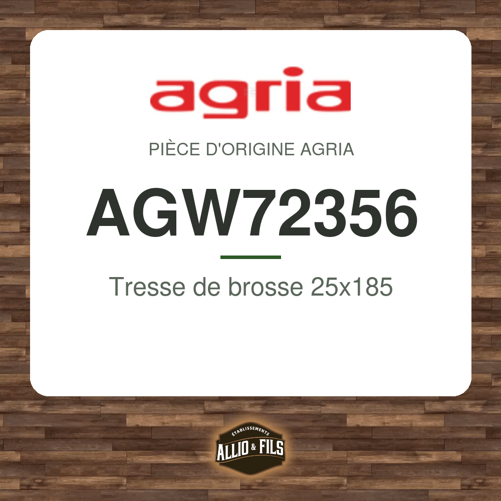 Tresse de brosse 25x185 - Agria AGW72356