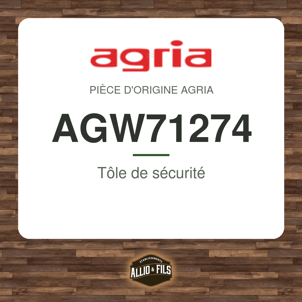 Tôle de sécurité - Agria AGW71274