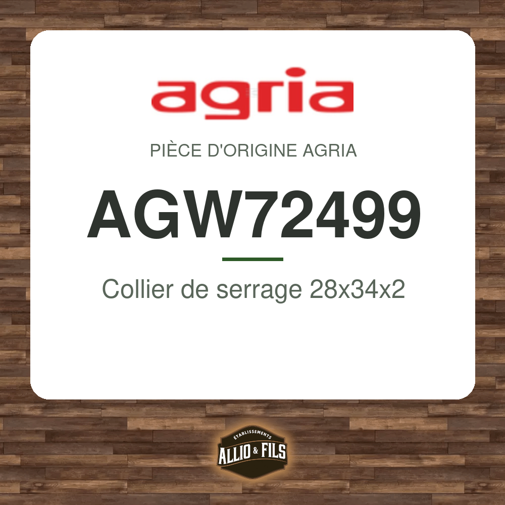 Collier de serrage 28x34x2 - Agria AGW72499