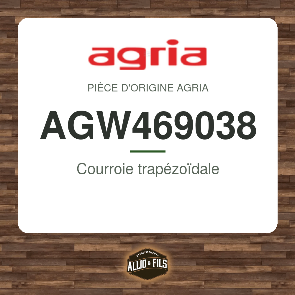 Courroie trapézoïdale - Agria AGW469038