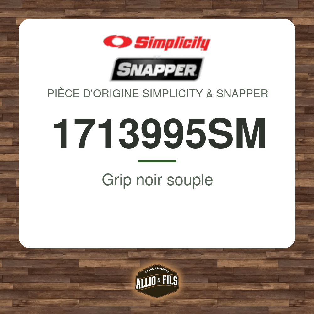 Grip noir souple - Simplicity & Snapper 1713995SM
