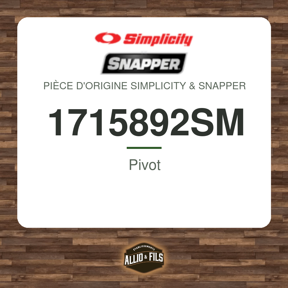 Pivot - Simplicity & Snapper 1715892SM