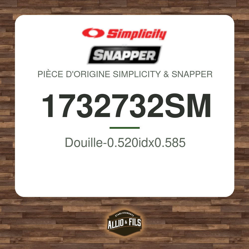 Douille-0.520idx0.585 - Simplicity & Snapper 1732732SM