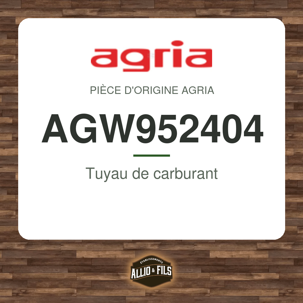 Tuyau de carburant - Agria AGW952404