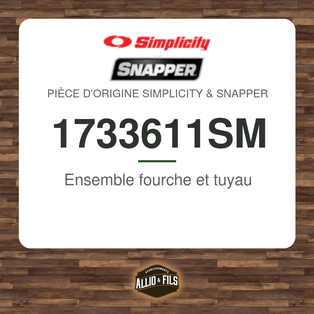 Ensemble fourche et tuyau - Simplicity & Snapper 1733611SM