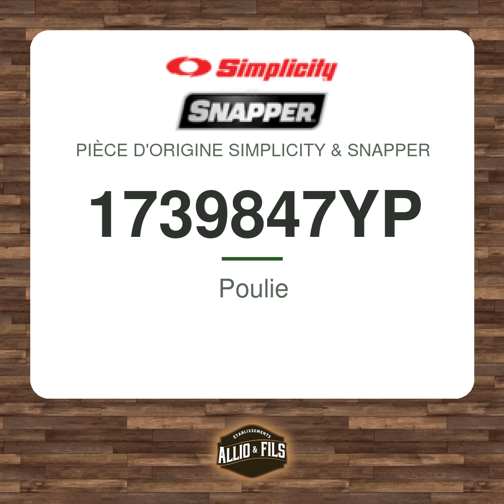 Poulie - Simplicity & Snapper 1739847YP