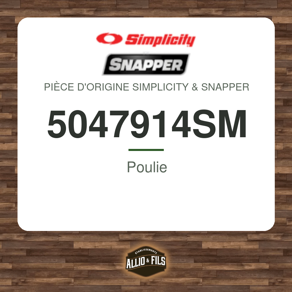 Poulie - Simplicity & Snapper 5047914SM