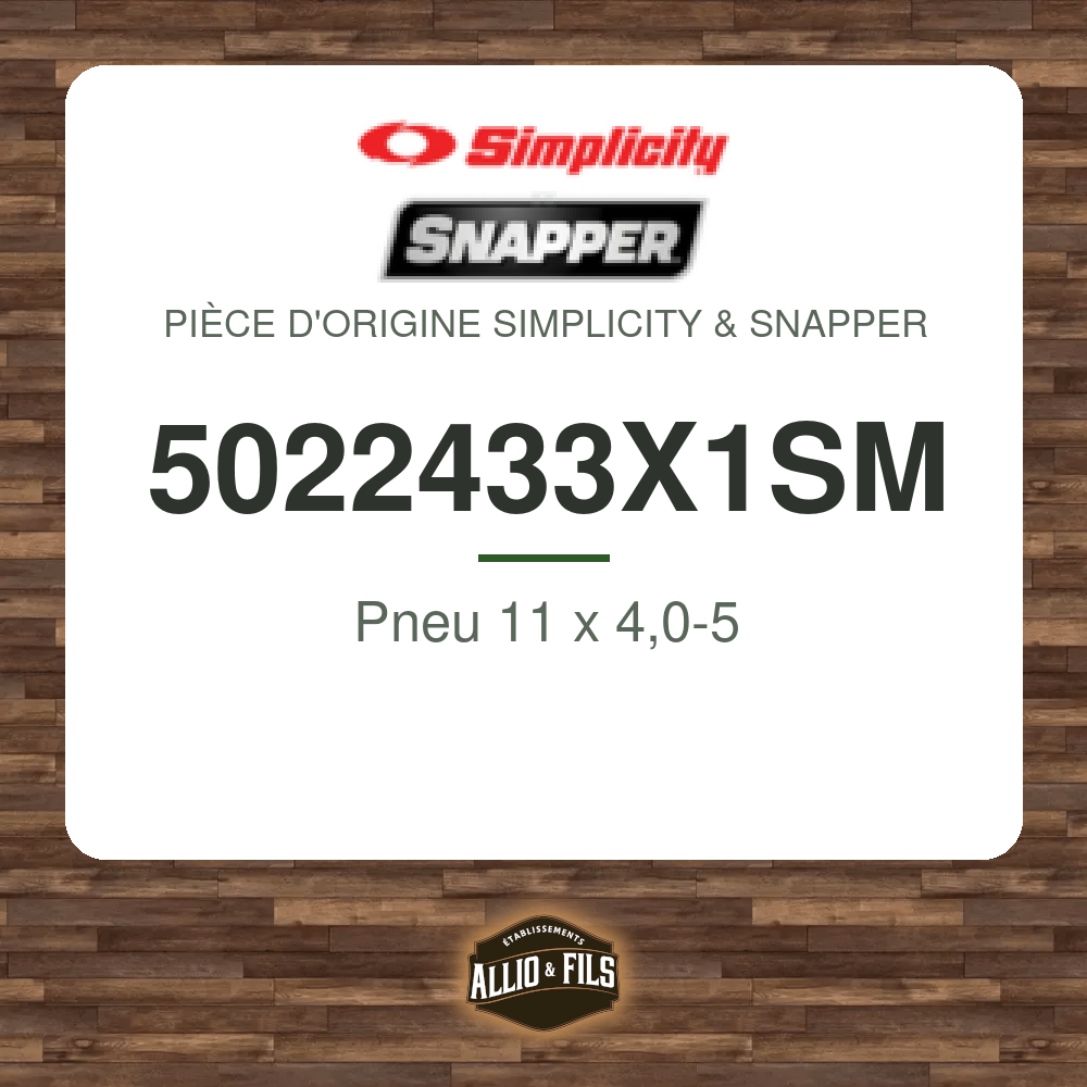 Pneu 11 x 4,0-5 - Simplicity & Snapper 5022433X1SM