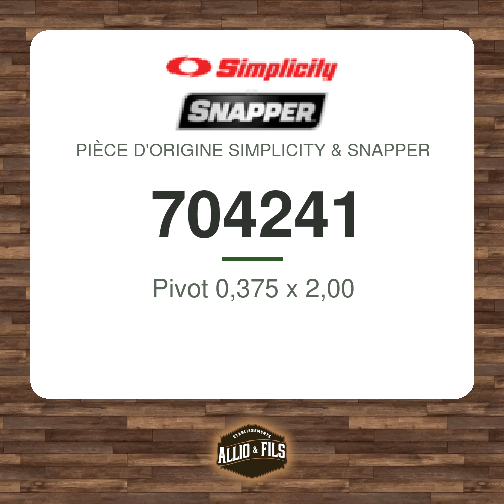 Pivot 0,375 x 2,00 - Simplicity & Snapper 704241