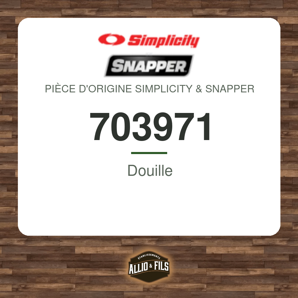 Douille - Simplicity & Snapper 703971