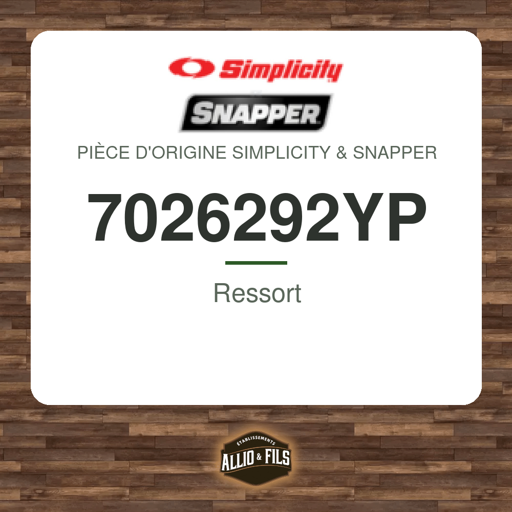 Ressort - Simplicity & Snapper 7026292YP