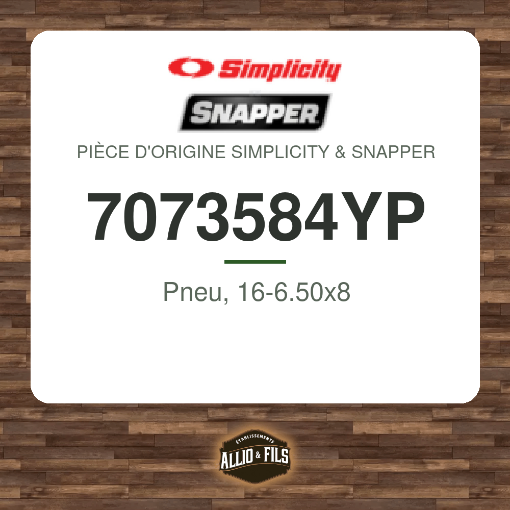Pneu, 16-6.50x8 - Simplicity & Snapper 7073584YP