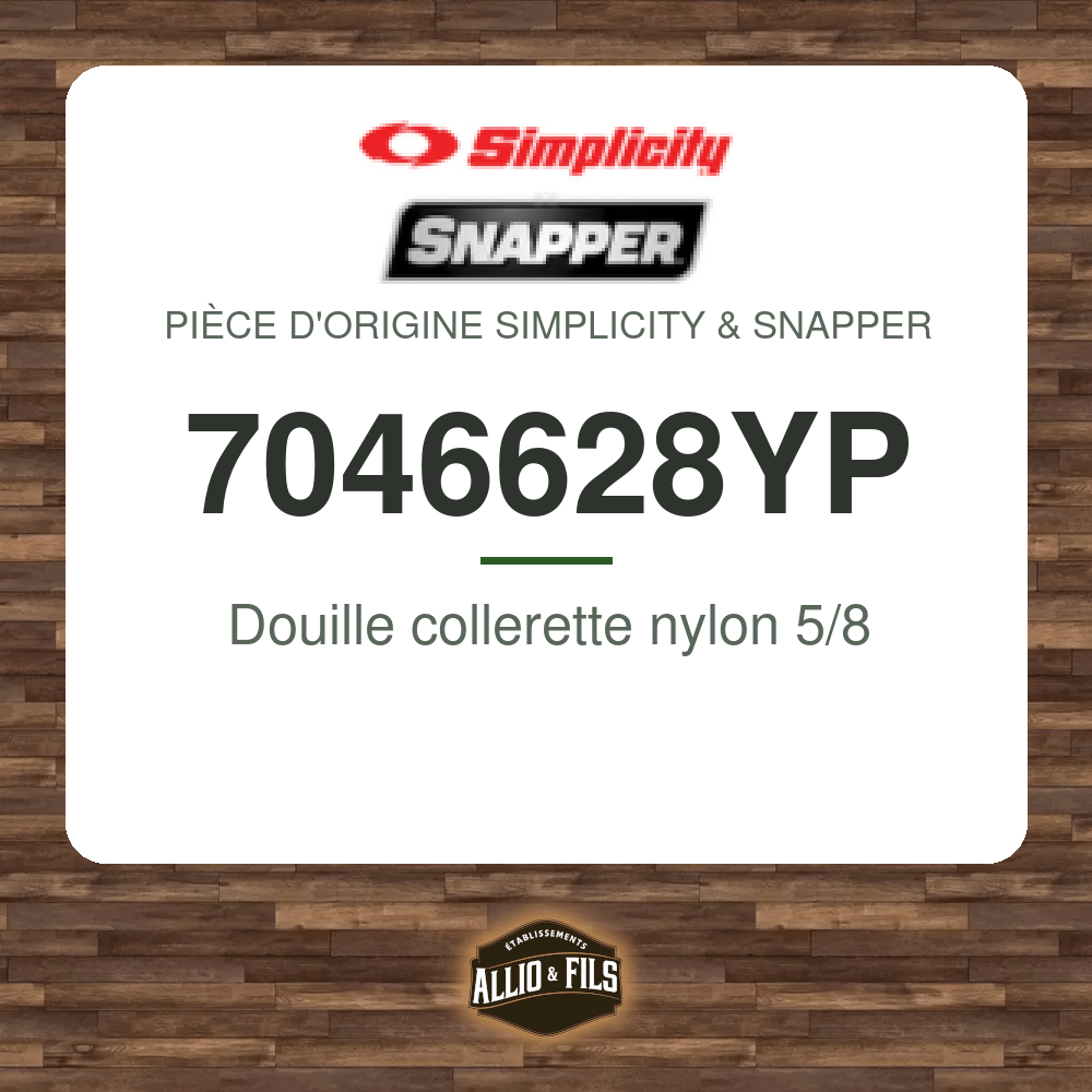 Douille collerette nylon 5/8 - Simplicity & Snapper 7046628YP
