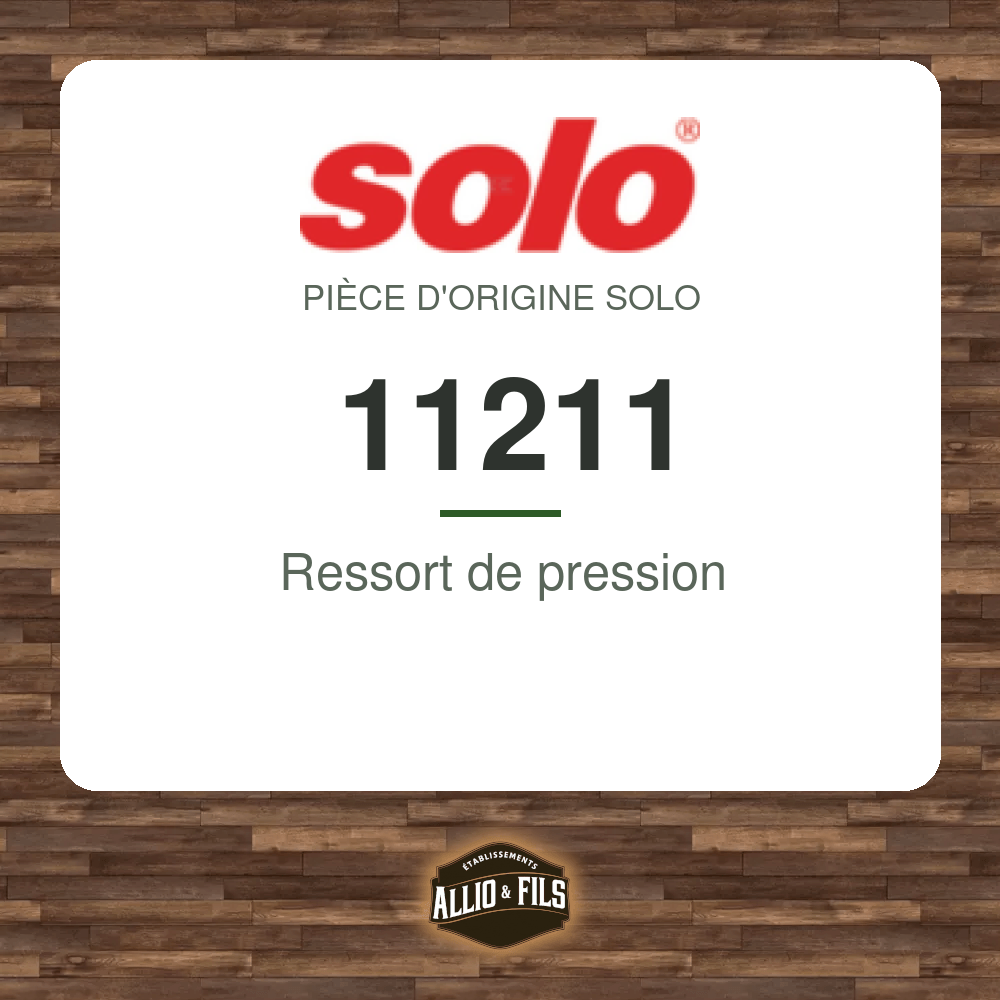 Ressort de pression - Solo 11211