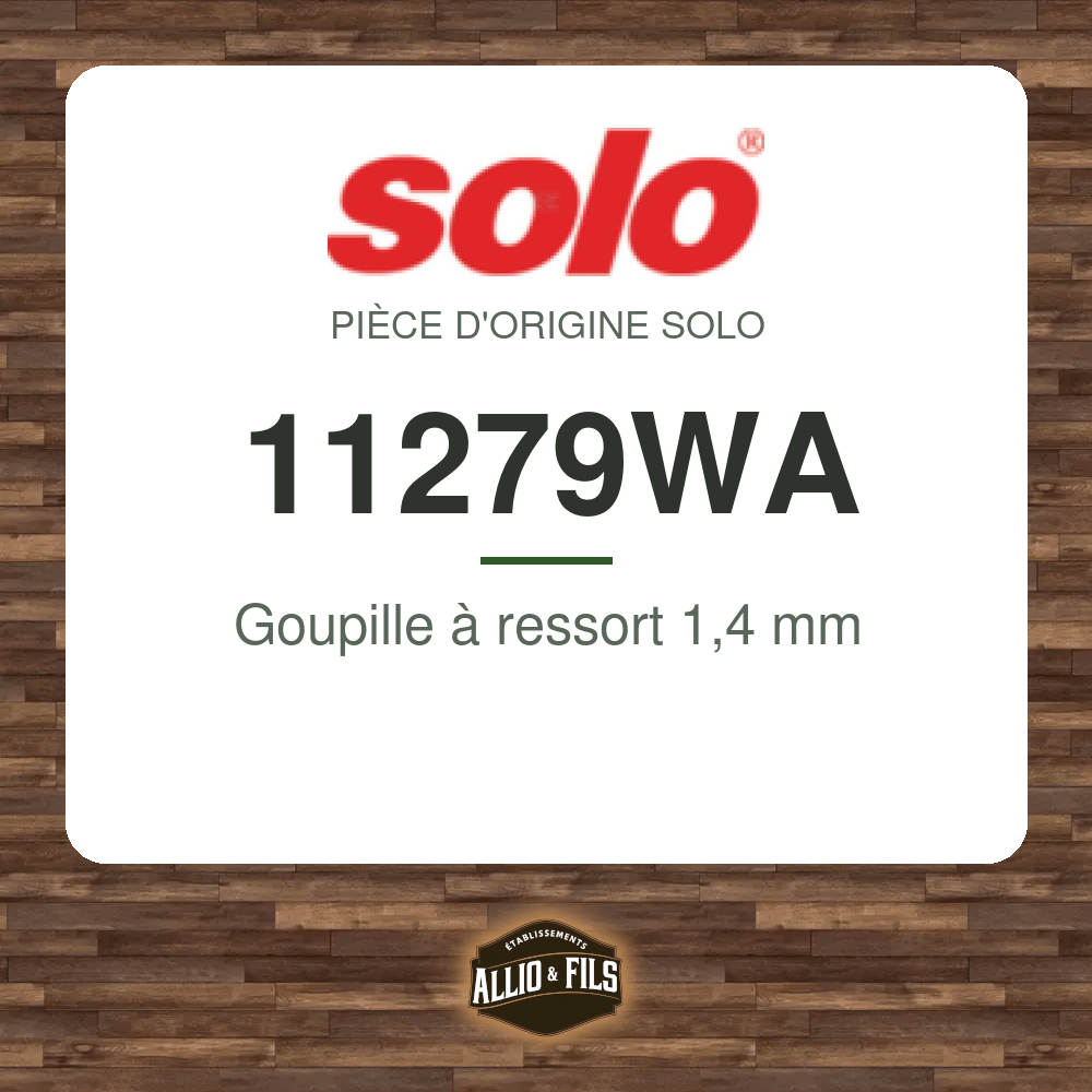 Goupille à ressort 1,4 mm - Solo 11279WA