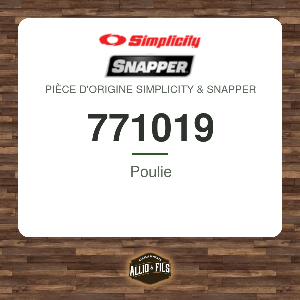 Poulie - Simplicity & Snapper 771019