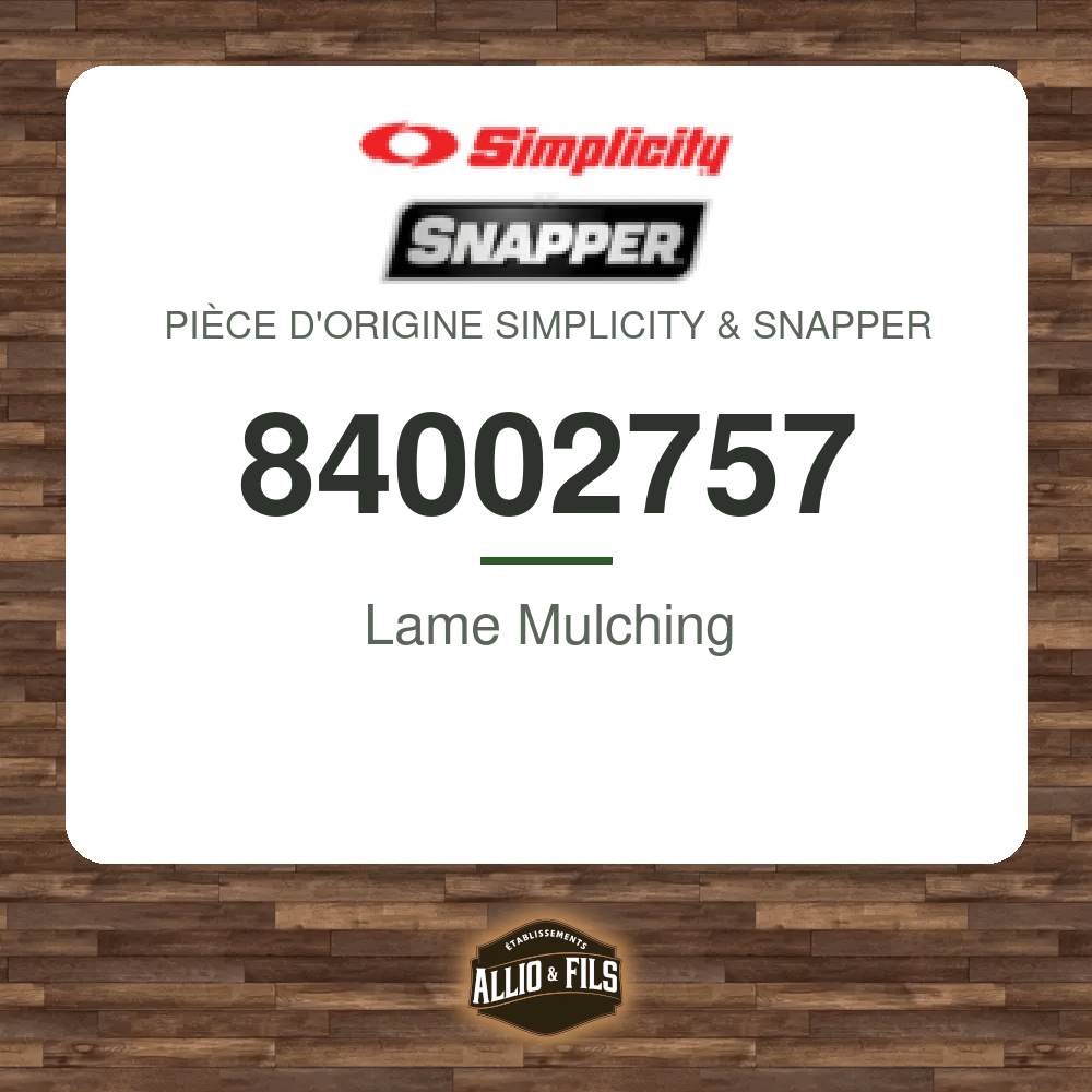 Lame Mulching - Simplicity & Snapper 84002757