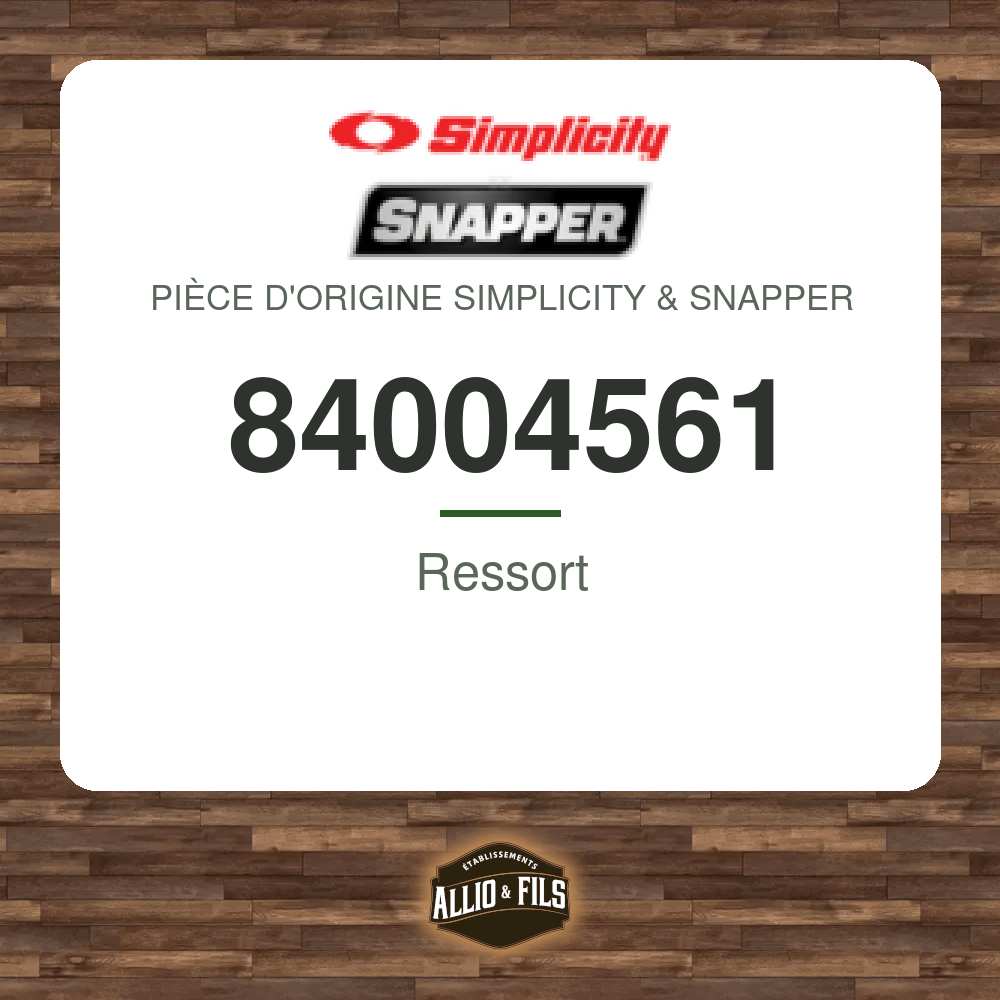 Ressort - Simplicity & Snapper 84004561