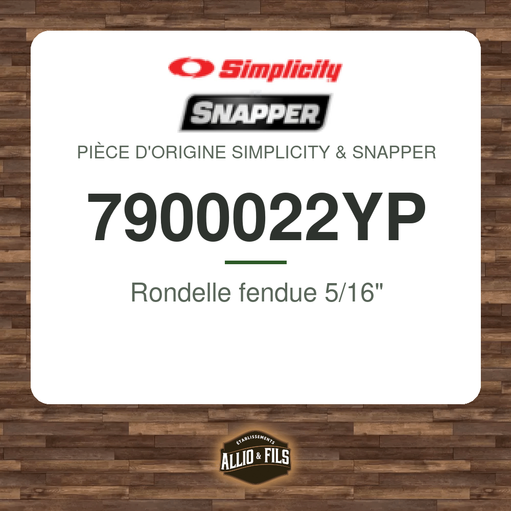 Rondelle fendue 5/16" - Simplicity & Snapper 7900022YP