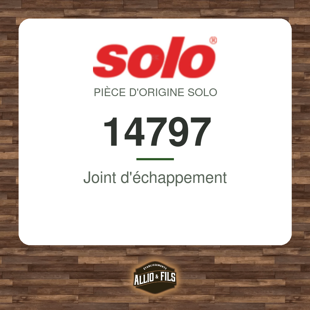 Joint d'échappement - Solo 14797