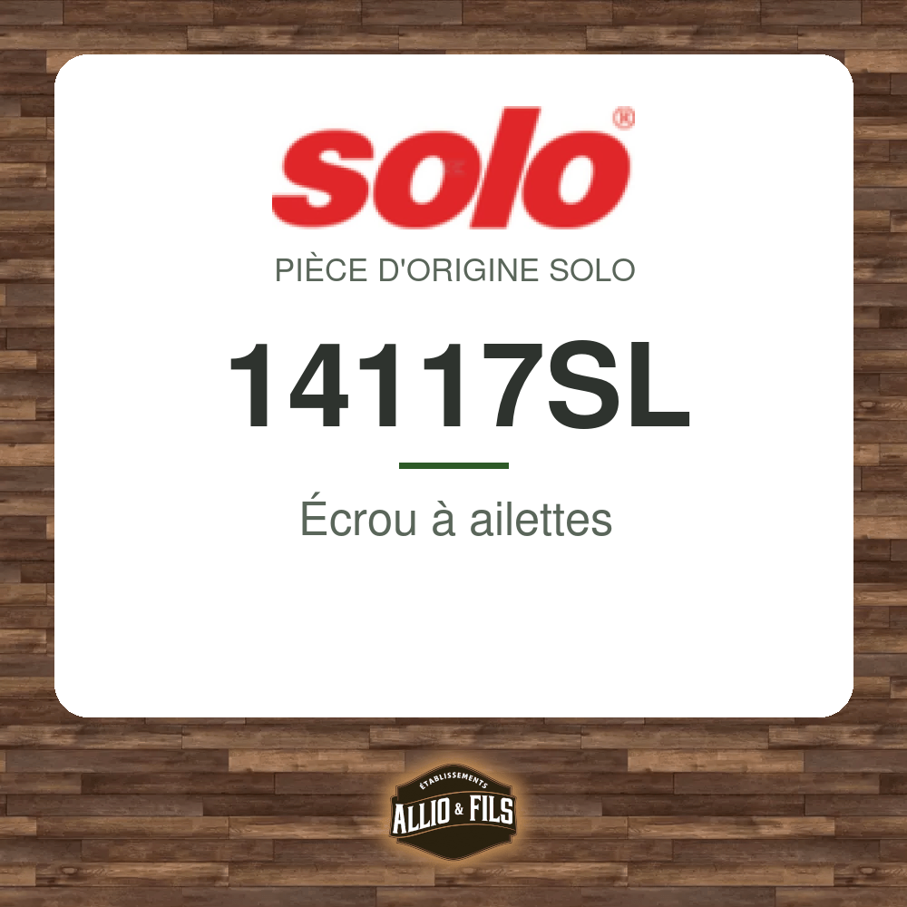 Écrou à ailettes - Solo 14117SL