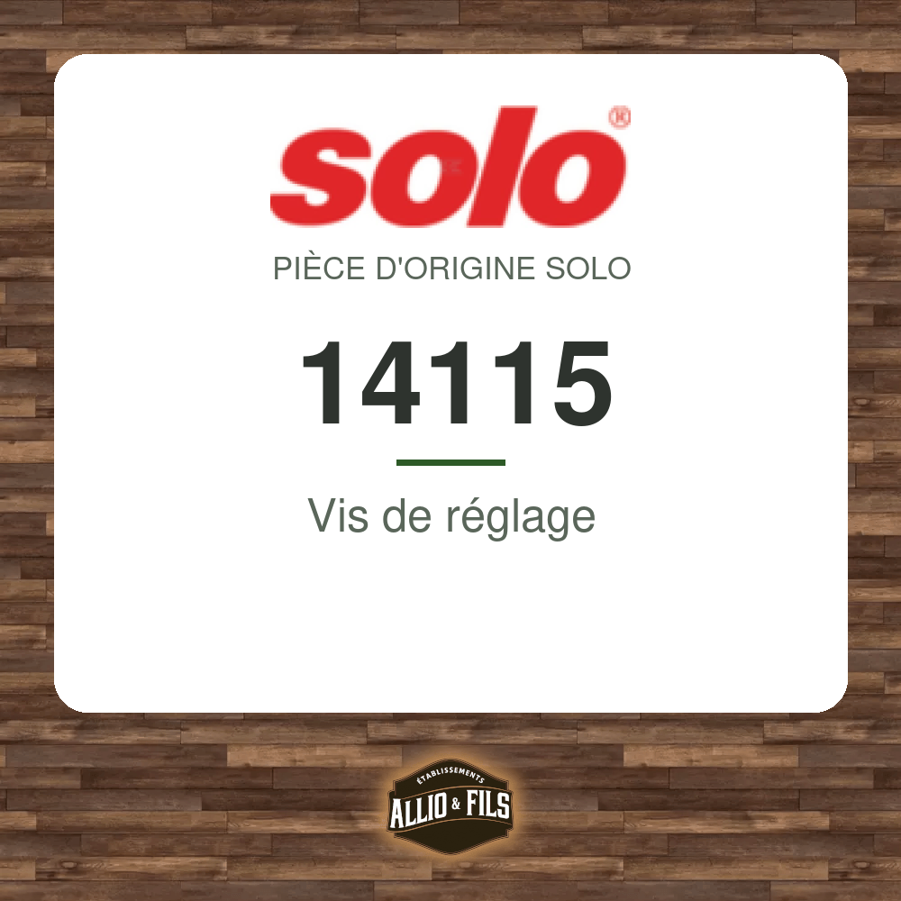 Vis de réglage - Solo 14115