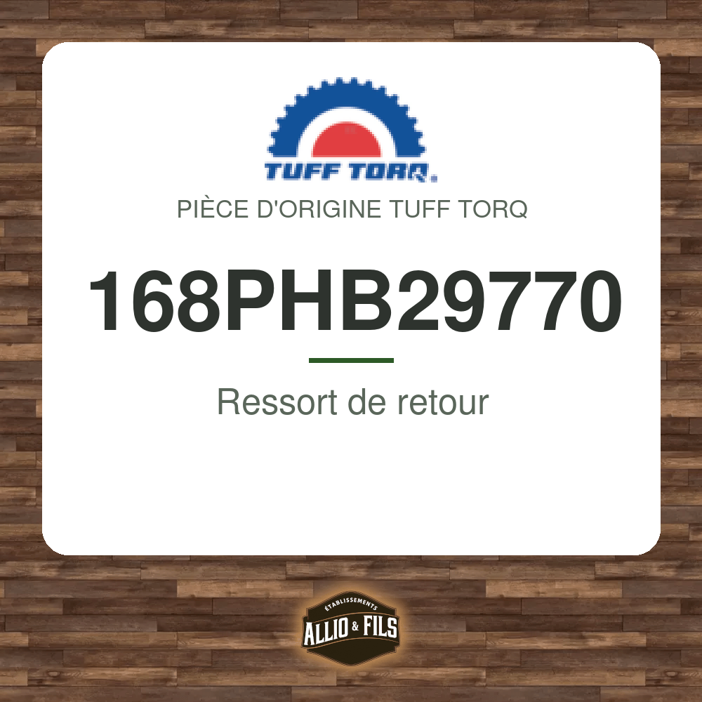 Ressort de retour - Tuff Torq 168PHB29770