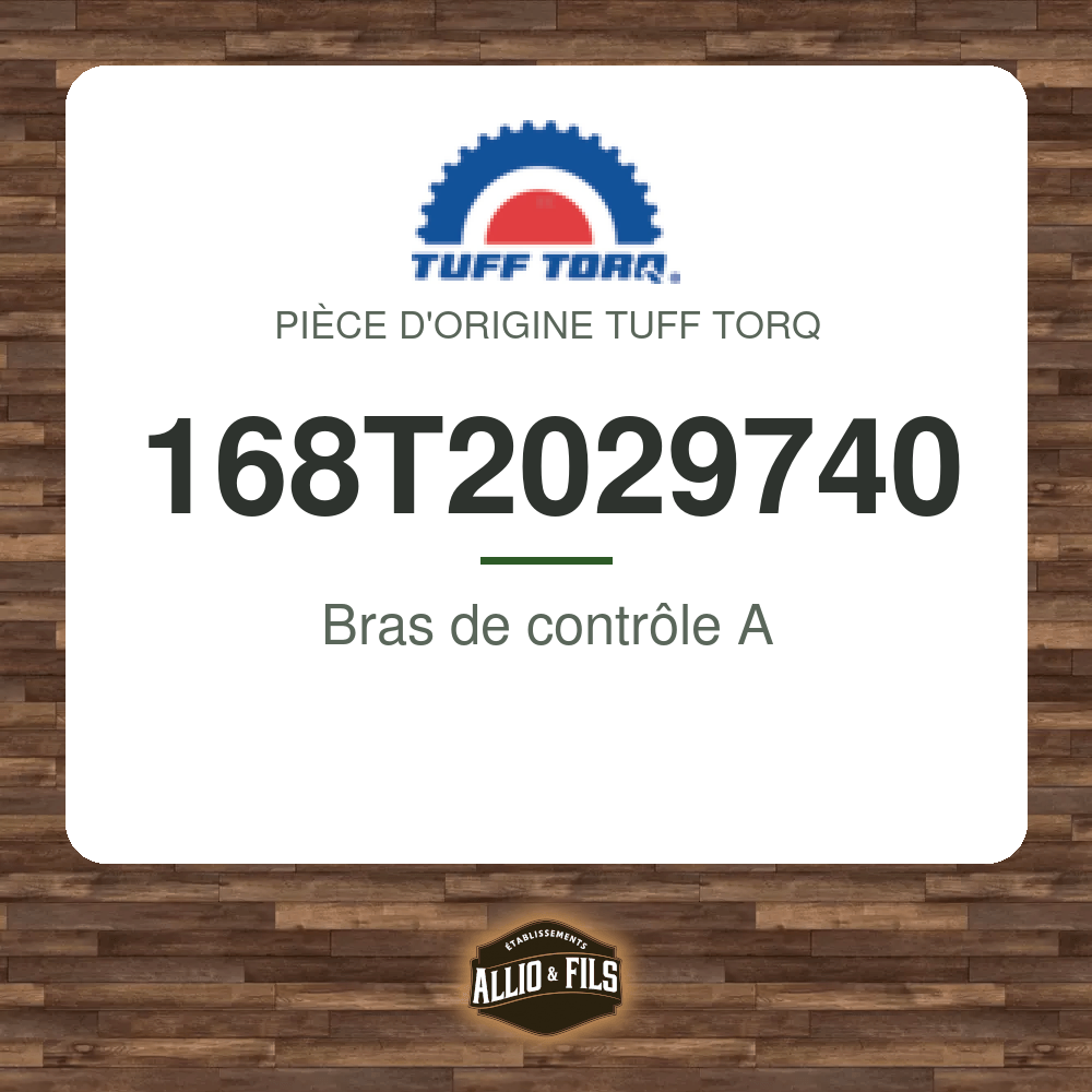 Bras de contrôle A - Tuff Torq 168T2029740