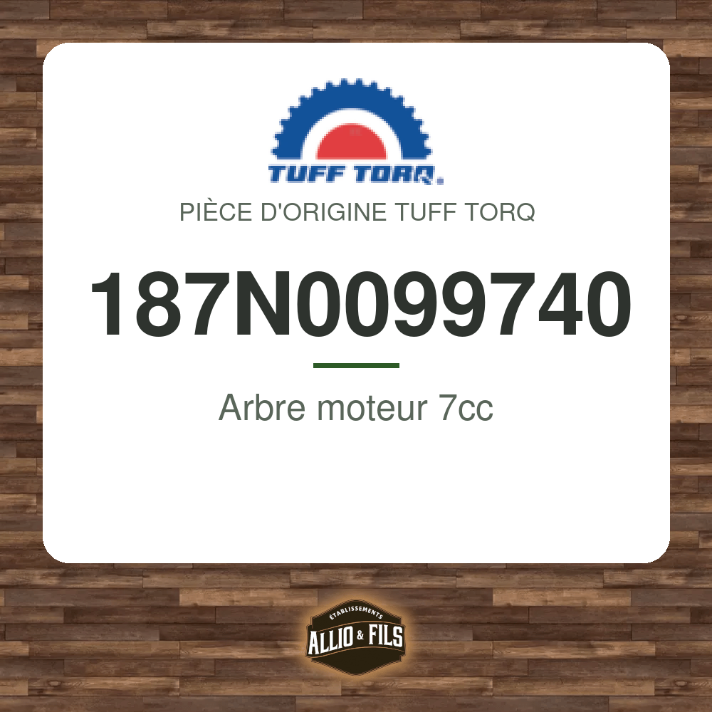 Arbre moteur 7cc - Tuff Torq 187N0099740