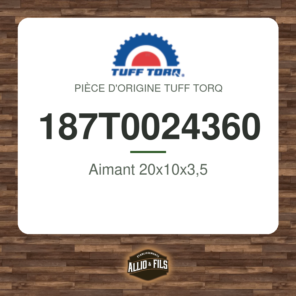 Aimant 20x10x3,5 - Tuff Torq 187T0024360